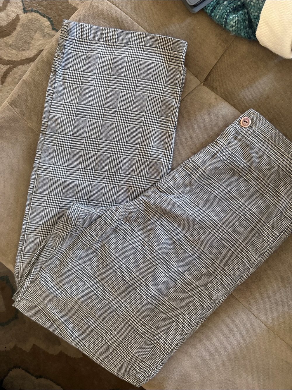 John Galt Black and White Glen Plaid Trousers from Brandy Melville, One Size